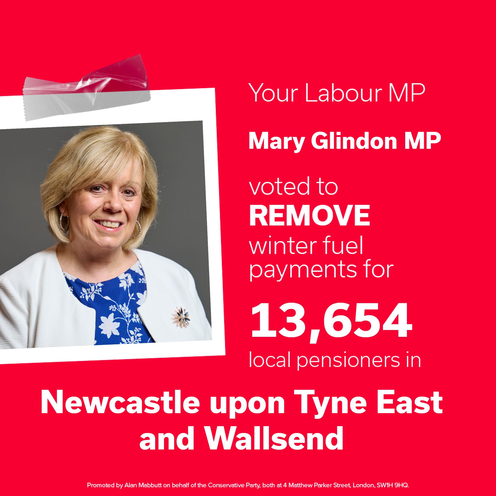 Mary Glindon MP  Removed your winter fule paymenrt